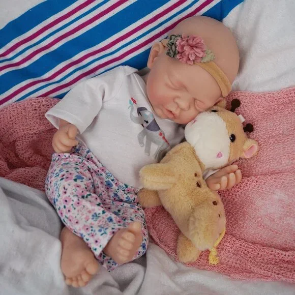 Lifelike Reborn Baby Doll 12 inch Full Silicone Newborn Girl Real Life Baby Doll - Picture 6 of 7